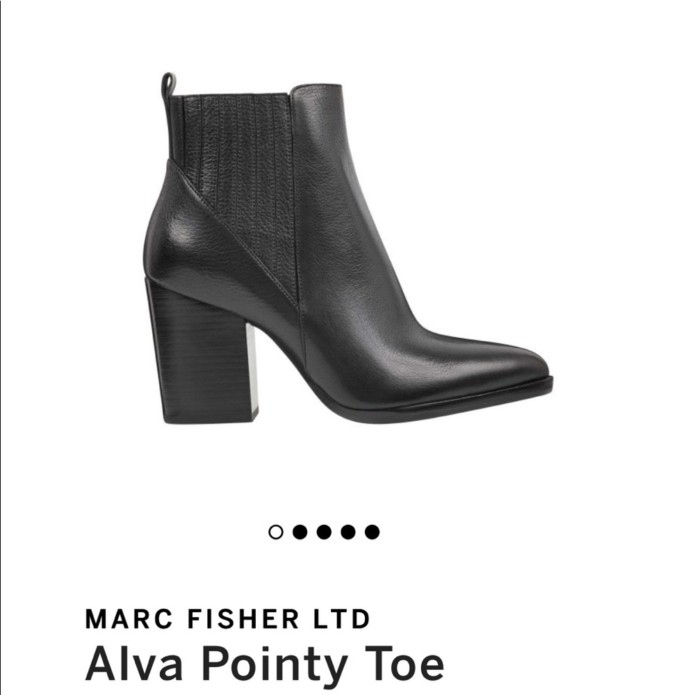 Marc Fisher black leather booties